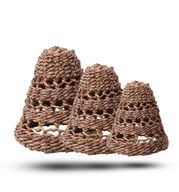 Abat-jour en feuille de bananier naturel - Lot de 3