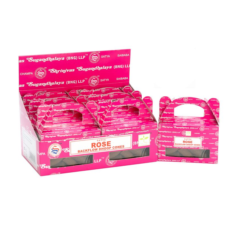 Boîte de 6 - Satya Rose Cônes Refoulement