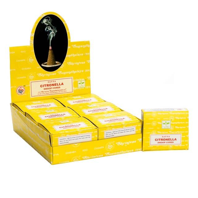 Cônes Dhoop à la citronnelle