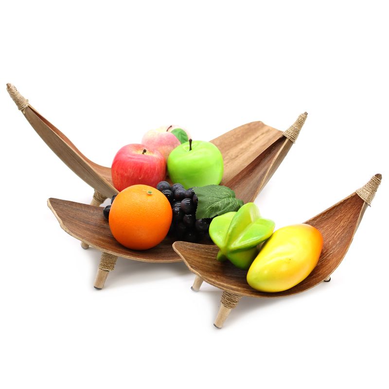 Corbeilles à Fruits Feuille de Noix de Coco - Naturel
