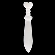 Couteau Rituel Sélénite Lrg - Spirale (25cm)