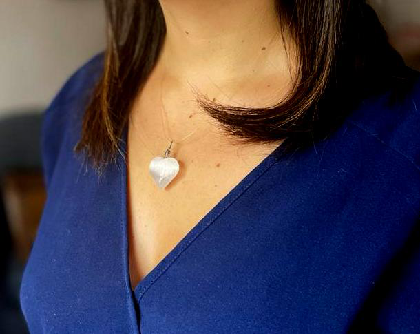 Pendentif Coeur Sélénite