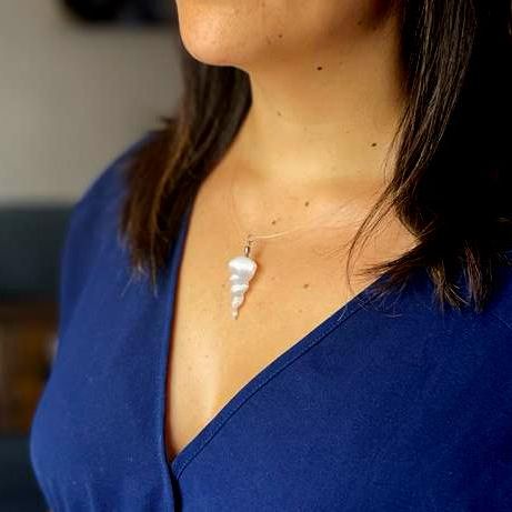 Pendentif Sélénite Spirale