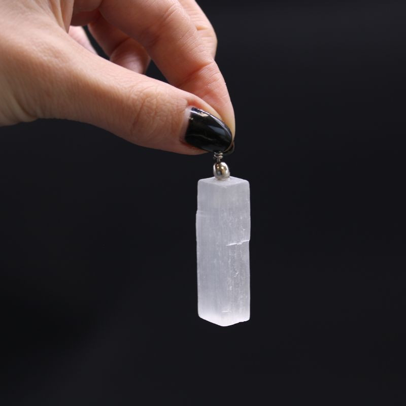Pendentif Sélénite Naturelle