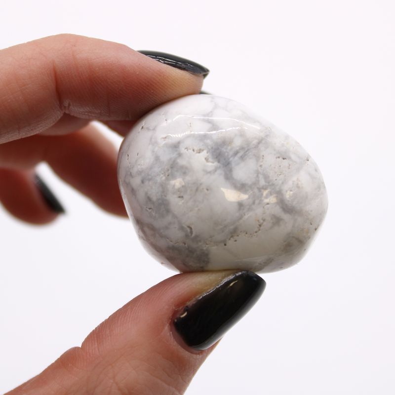 Grandes Pierres Roulées Africaines - Howlite Blanche - Magnésite