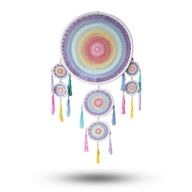 Grand attrape-rêves (55cm) - Arc-en-ciel pastel