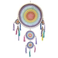 Grand attrape-rêves (55cm) - Arc-en-ciel pastel