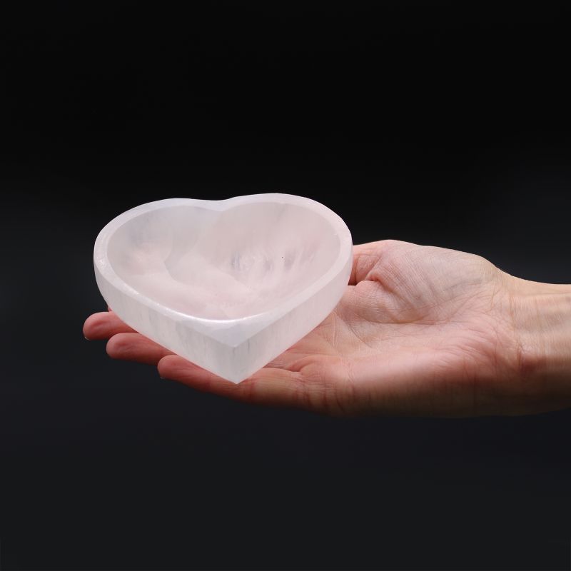 Bol Coeur Sélénite - 10cm