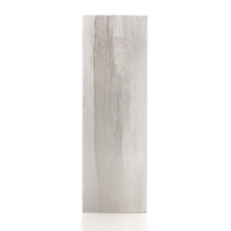 Lampe Bloc Sélénite 25cm - Arbre de Vie