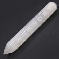 Baguette Sélénite - 16 cm (Pointe une Extrémité) 7 Chakra