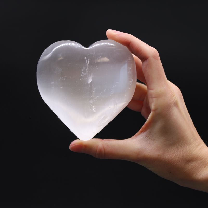 Coeur Sélénite - 10 cm