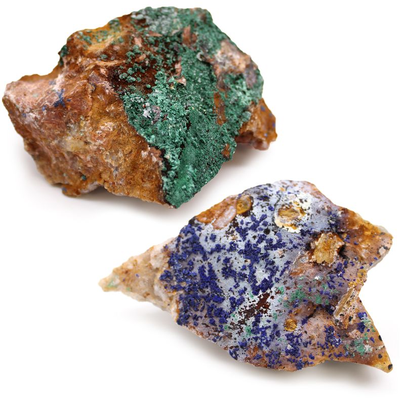 Spécimens Minéraux - Azurite Malachite (environ 20 pièces)