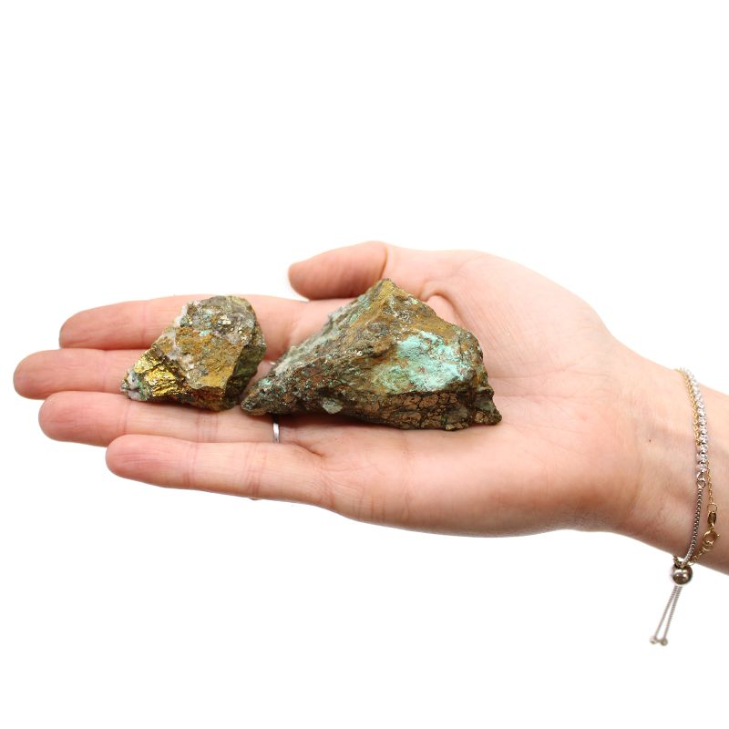 Spécimens minéraux - Chalcopyrite (environ 35 à 66 pièces)