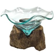 Bol Fantaisie en Verre Fondu sur Bois