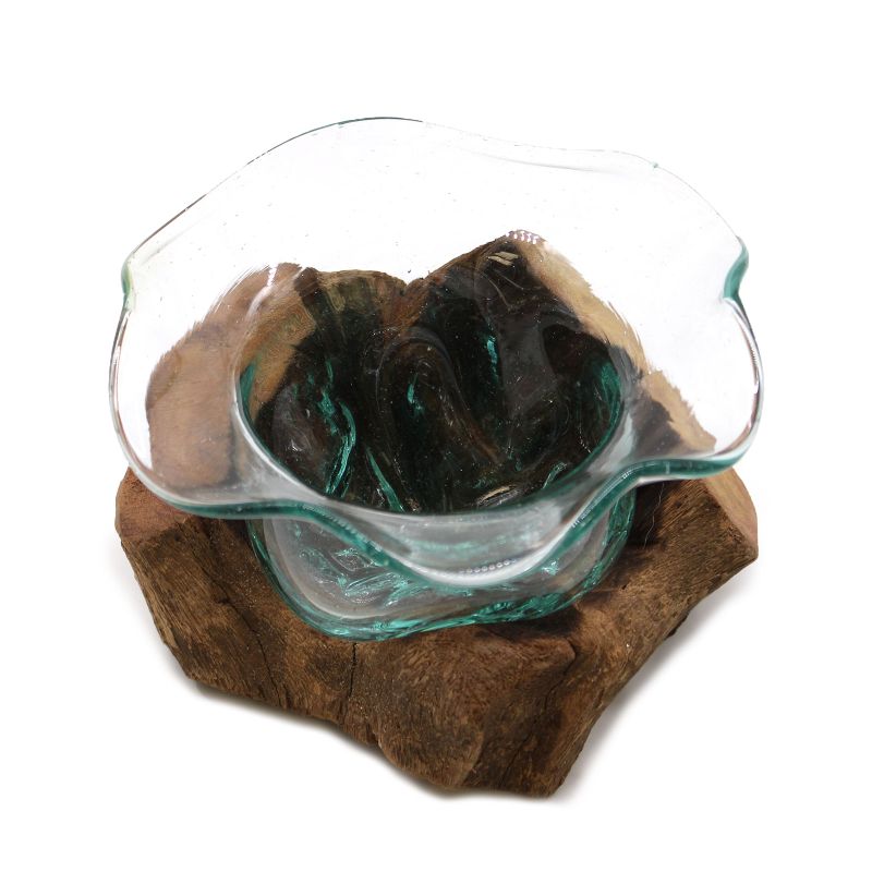 Bol Fantaisie en Verre Fondu sur Bois
