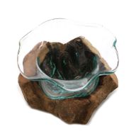 Bol Fantaisie en Verre Fondu sur Bois