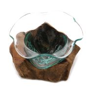 Bol Fantaisie en Verre Fondu sur Bois