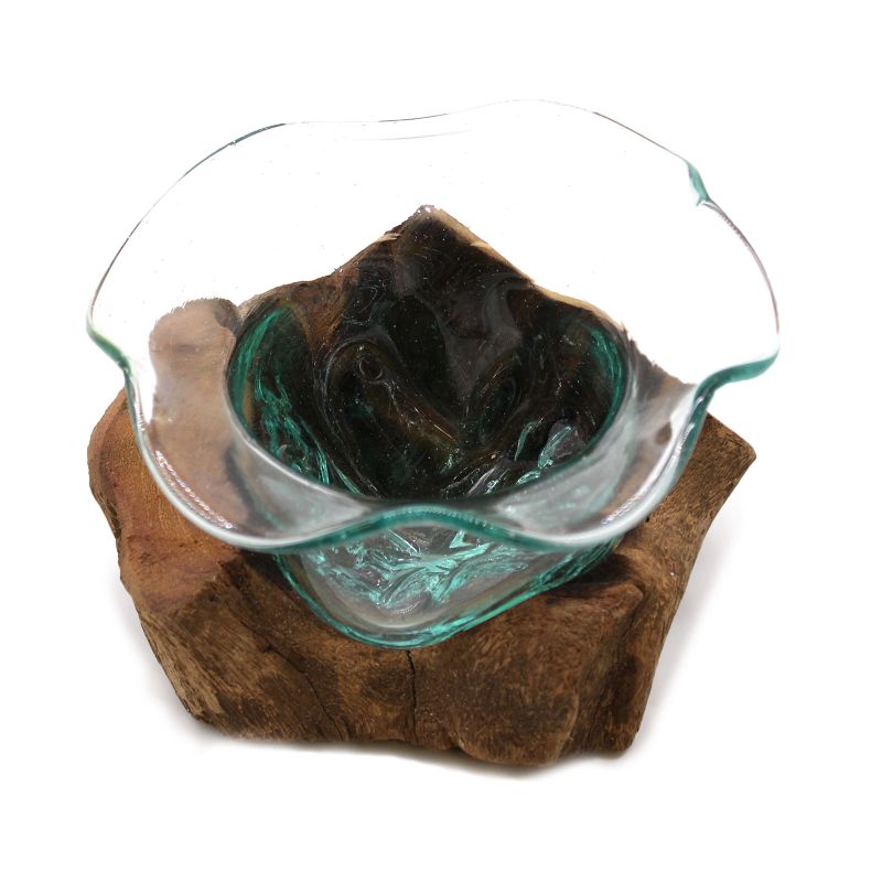 Bol Fantaisie en Verre Fondu sur Bois