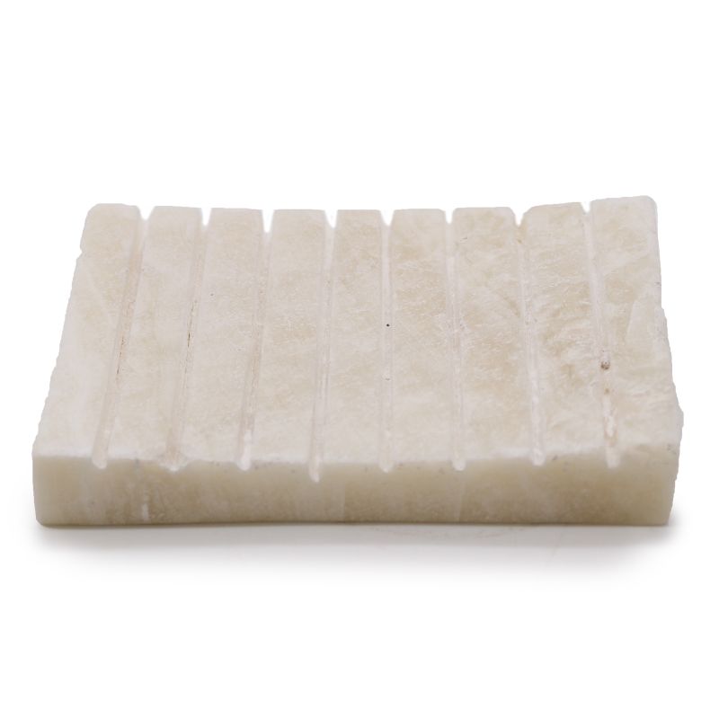 Porte-savon Strié Blanc Onyx