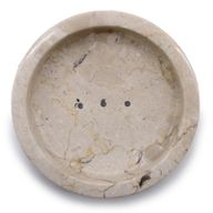 Porte-savon Rond Miel Plat Marbre