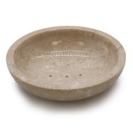 Porte-savon Rond Miel Marbre