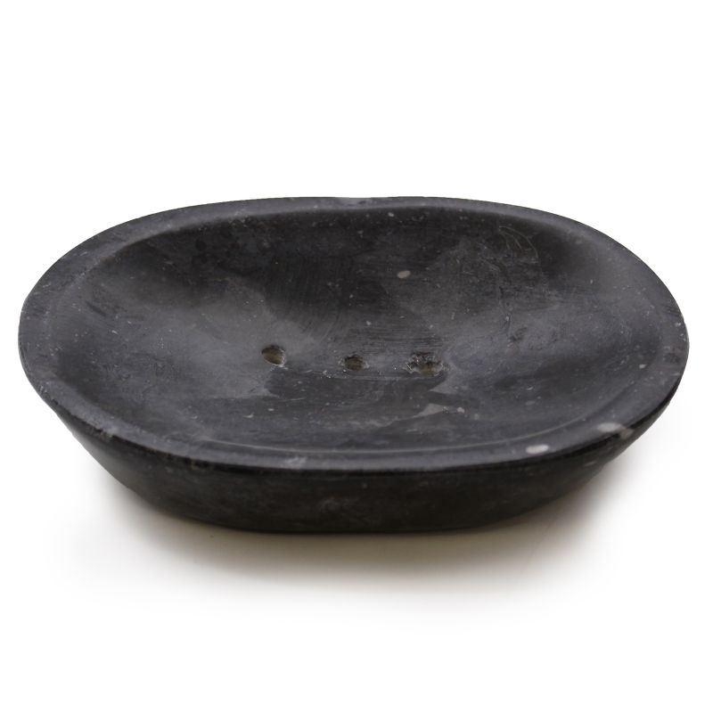 Porte-savon Ovale Classique Noir Marbre