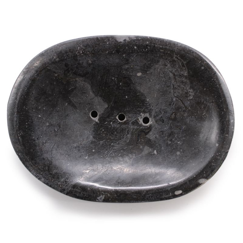 Porte-savon Ovale Classique Noir Marbre