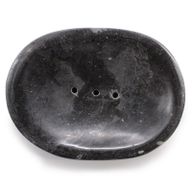 Porte-savon Ovale Classique Noir Marbre