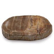 Porte-savon Marron en Bois Pétrifié