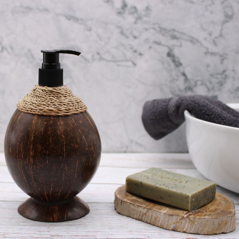 Distributeur de Savon en Noix de Coco - Environ 150ml