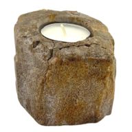 Bougeoir en Bois Pétrifié - Simple Bas