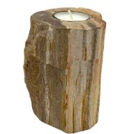 Bougeoir en bois pétrifié - Hauteur simple