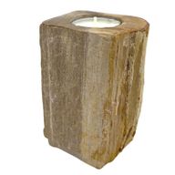 Bougeoir en bois pétrifié - Hauteur simple