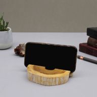 Support de Téléphone en Bois Blanc délavé
