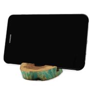 Support de téléphone en bois vert délavé