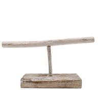 Présentoir à Bijoux en Bois une Branche - Bois Blanchi