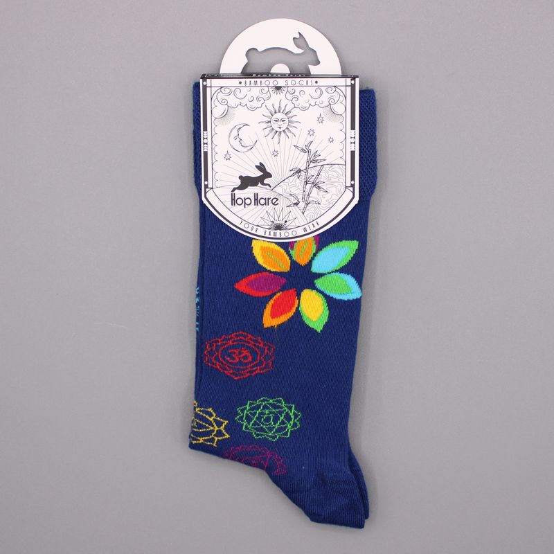 Chaussettes Bambou Hop Hare (36-40) - Chakra Arc-en-ciel