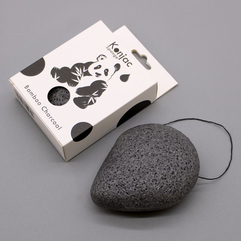 Éponge Konjac en forme de Goutte - Charbon de Bambou - Anti-bactérien