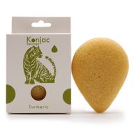 Éponge Konjac en forme de Goutte - Curcuma - Anti-rides