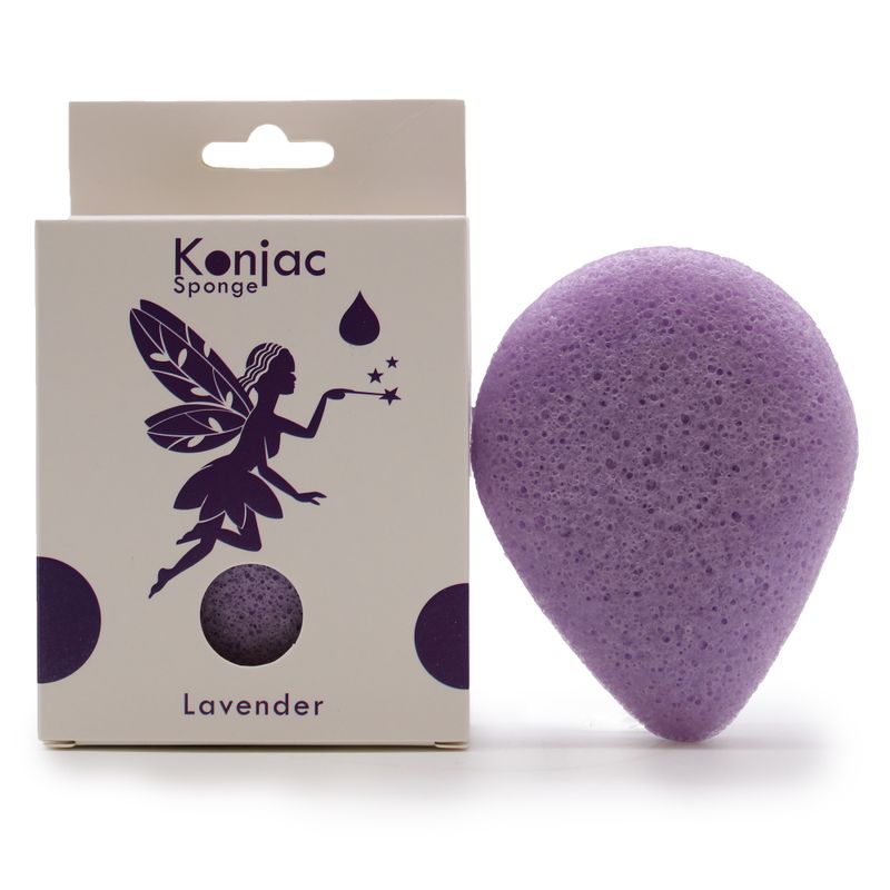 Éponge Konjac en forme de Goutte - Lavande - Apaisant