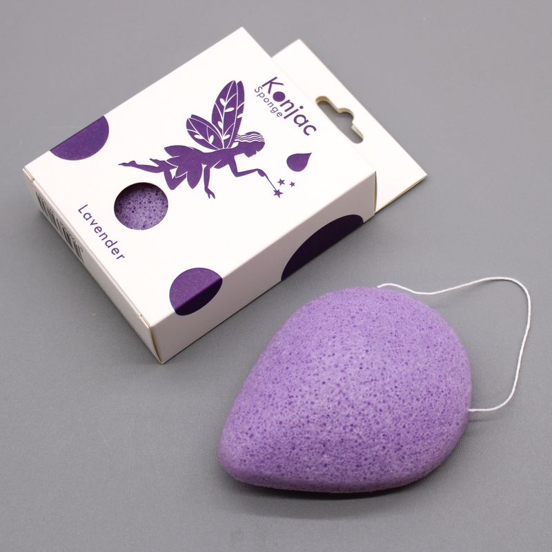 Éponge Konjac en forme de Goutte - Lavande - Apaisant