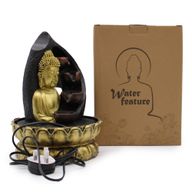 Fontaine de Table - 30cm - Bouddha Doré & Pots Verseurs