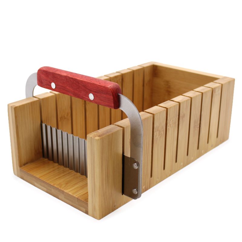 Ensemble de Coupe-pain de Savon en Bois - coupe ondulée et droite