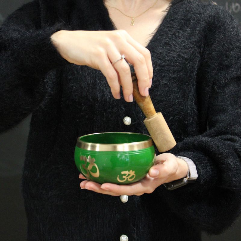Ensemble de Bols Chantants Arbre de vie - Vert 10,7 cm