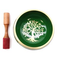 Ensemble de Bols Chantants Arbre de vie - Grand - Vert 14 cm