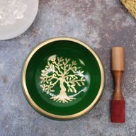 Ensemble de Bols Chantants Arbre de vie - Grand - Vert 14 cm