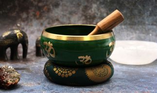Ensemble de Bols Chantants Arbre de vie - Grand - Vert 14 cm