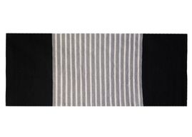 Tapis Indien en Coton - 70x170cm - Noir / Gris