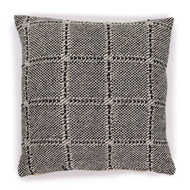 Housse de Coussin Classique - Carrés Gris - 40x40cm