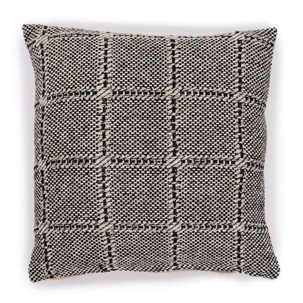 Housse de Coussin Classique - Carrés Gris - 40x40cm